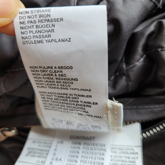 Vintage Diesel Lamb Leather Quilted Reversible Moto Bomber Jacket Black - Picture 12 of 16